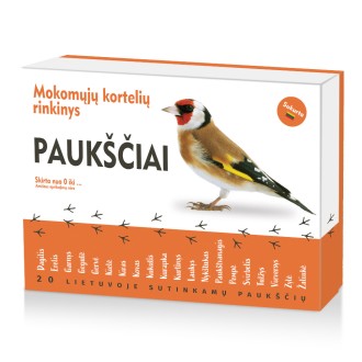 Paukščiai - Mokomosios kortelės