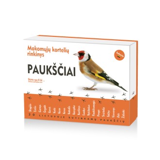 Paukščiai - Mokomosios kortelės