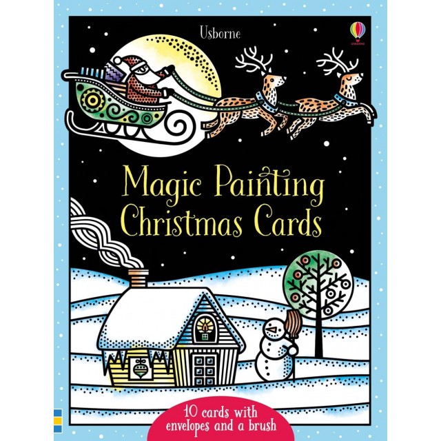 MAGIC PAINTING CHRISTMAS CARDS (Atvirutės spalvinimui vandeniu)