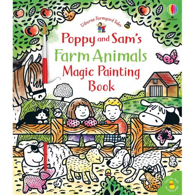 MAGIC PAINTING POPPY AND SAM'S FARM ANIMALS (Spalvinimo vandeniu knygelė) 