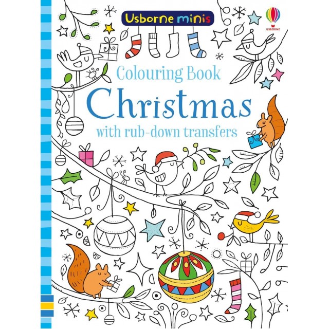 Christmas mini book (Spalvinimo knygelė su perkeliamais piešinėliais)