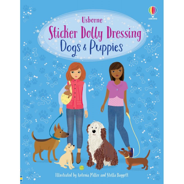Sticker dolly dressing DOGS AND PUPPIES (Lipdukų knyga)