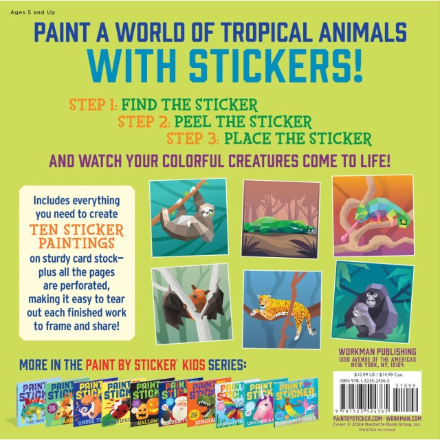 Paint by Sticker Kids: Rainforest Animals (Tapymas lipdukais)