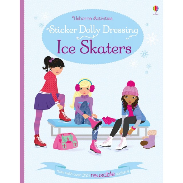 Sticker dolly dressing ICE SKATERS (Daugkartinių lipdukų knyga)