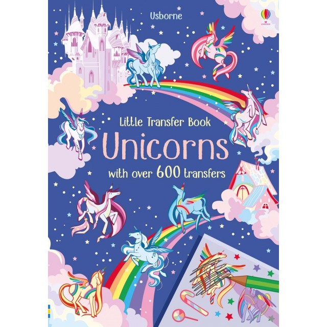 Little transfer book Unicorns (Spalvinimo knygelė su perkeliamais piešinėliais)