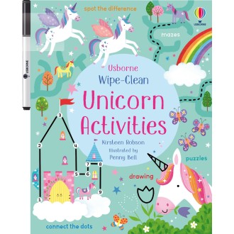 WIPE-CLEAN UNICORN ACTIVITIES (Daugkartinė užduočių knygelė)