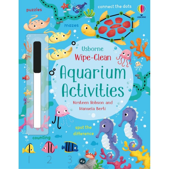 WIPE-CLEAN AQUARIUM ACTIVITIES (Daugkartinė piešimo knygelė)