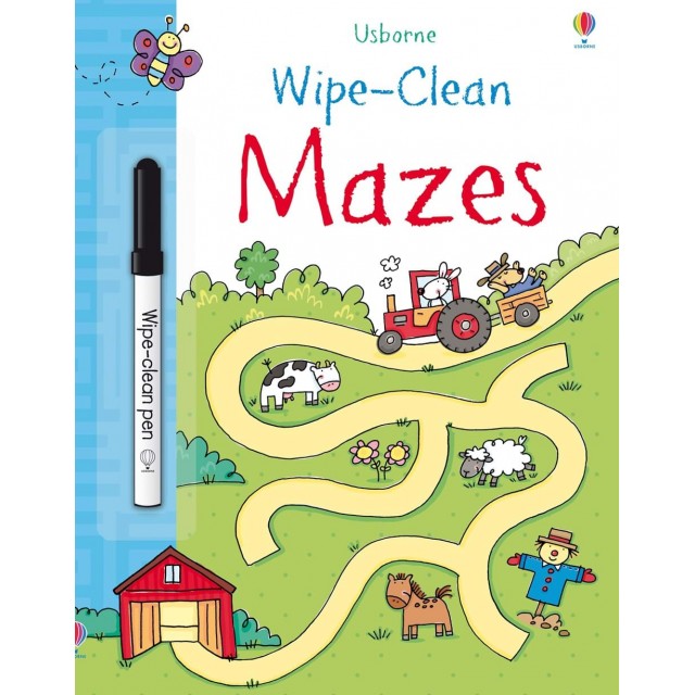 WIPE-CLEAN MAZES (Daugkartinė piešimo knygelė)