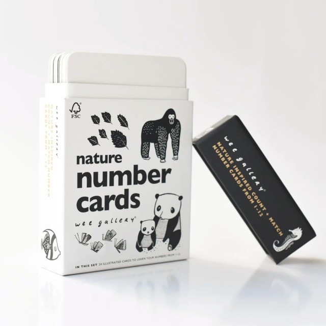 NATURE NUMBER CARDS (Kontrastinės kortelės kūdikiams) 